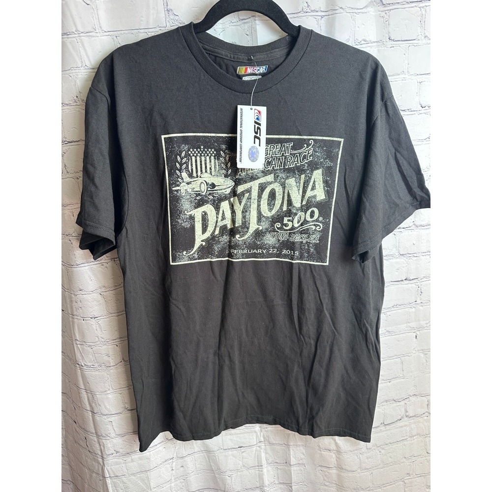 NASCAR Daytona 500 Graphic T-Shirt Great Can Race Black Large